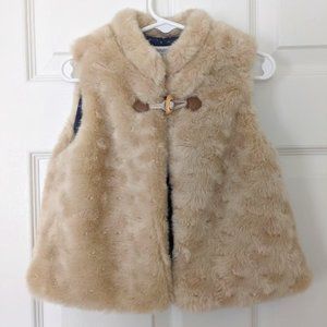 ZARA baby girl Faux Fur Vest (2-3)